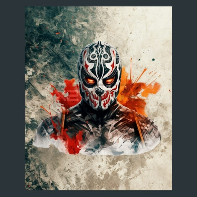 Colorful_Luchador_3_metal_prints_posters_mouse_pads
