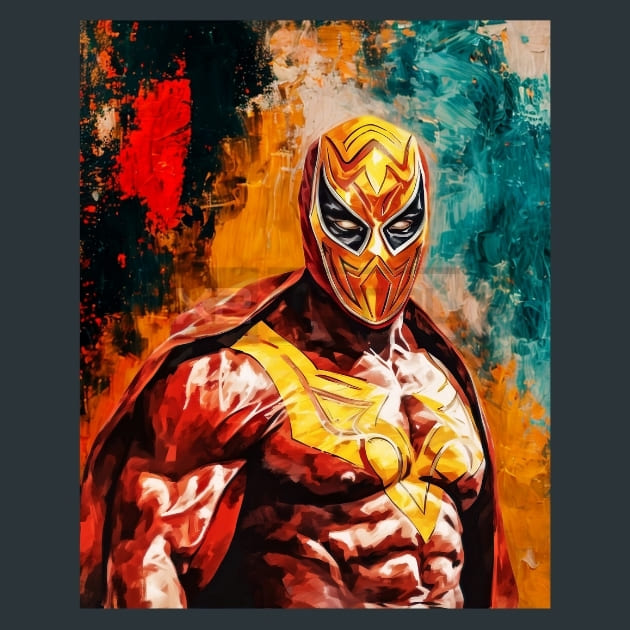 Colorful_Luchador_6_metal_prints_posters_mouse_pads