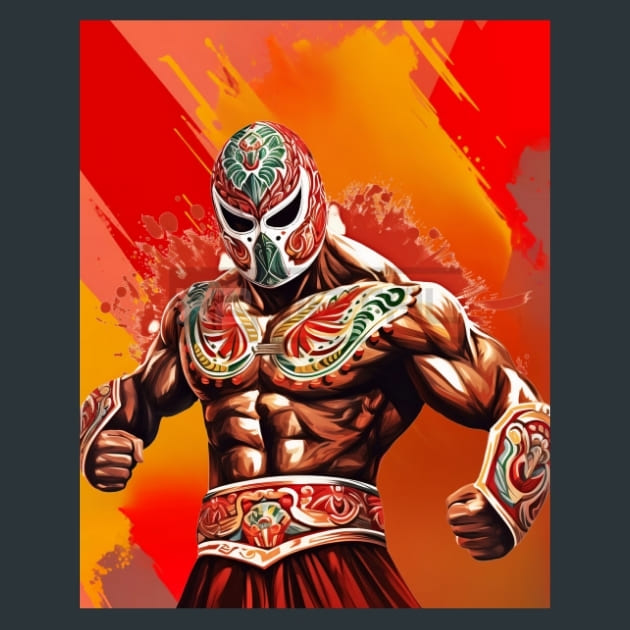 Colorful_Luchador_9_metal_prints_posters_mouse_pads