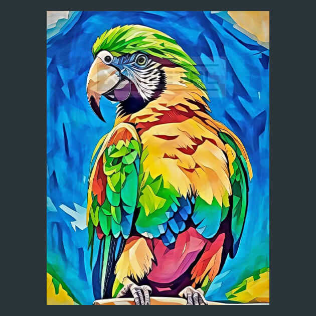 Colourful Parrot Metal Wall Art and Desktop Mouse Pad by X2Metal