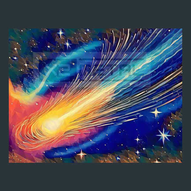 Comet Heavenly Scene – Metal Print &amp; Mouse Pad | ChromaLuxe | Made in Iowa USA