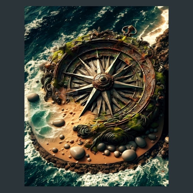 Compass-Rose-Shipwreck-Relics-metal-prints-posters-mouse-pads