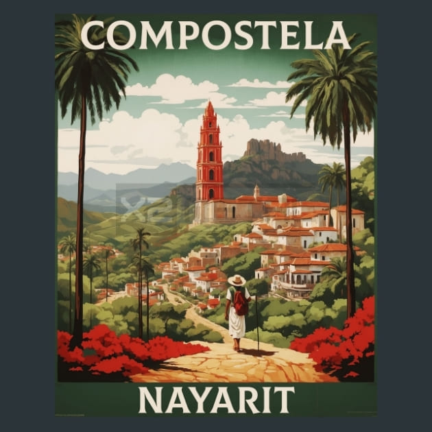 Compostela de Indias Nayarit Mexico Metal Print Poster and Mouse Pads