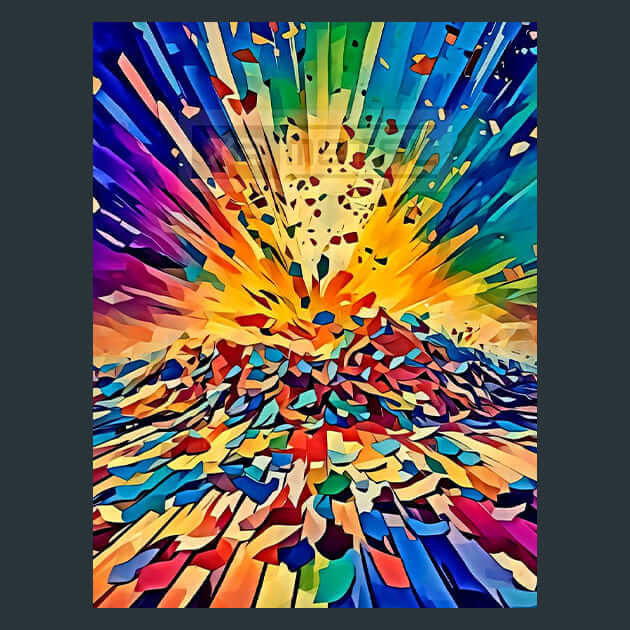 Confetti Flurry Metal Wall Art and Desktop Mouse Pad by X2Metal