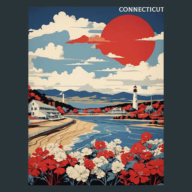 Connecticut Metal Wall Art and Desktop Mouse Pad by X2Metal