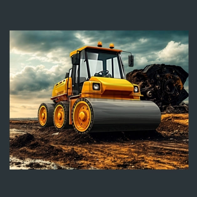 Construction Vehicle 10 – Metal Print &amp; Mouse Pad | ChromaLuxe | Made in Iowa USA