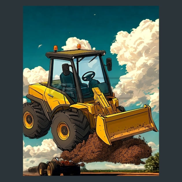 Construction Vehicle 11 – Metal Print &amp; Mouse Pad | ChromaLuxe | Made in Iowa USA