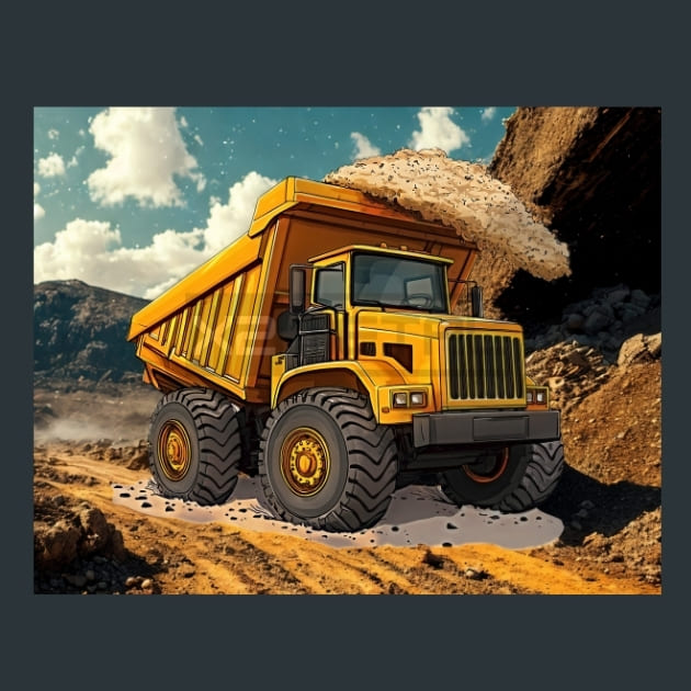 Construction Vehicle 13 – Metal Print &amp; Mouse Pad | ChromaLuxe | Made in Iowa USA