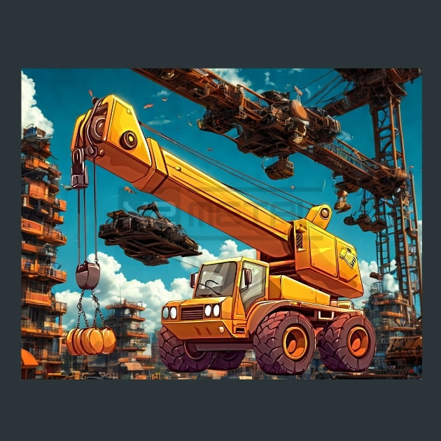 Construction Vehicle 17 – Metal Print &amp; Mouse Pad | ChromaLuxe | Made in Iowa USA