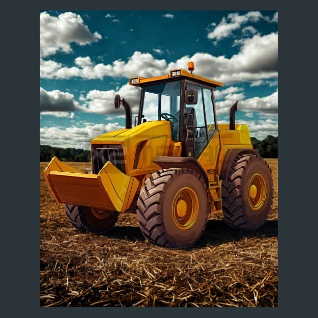 Construction Vehicle 1 – Metal Print &amp; Mouse Pad | ChromaLuxe | Made in Iowa USA