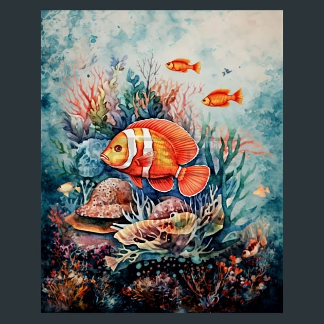 Coral Reef 22 Metal Wall Art and Desktop Mouse Pad by X2Metal