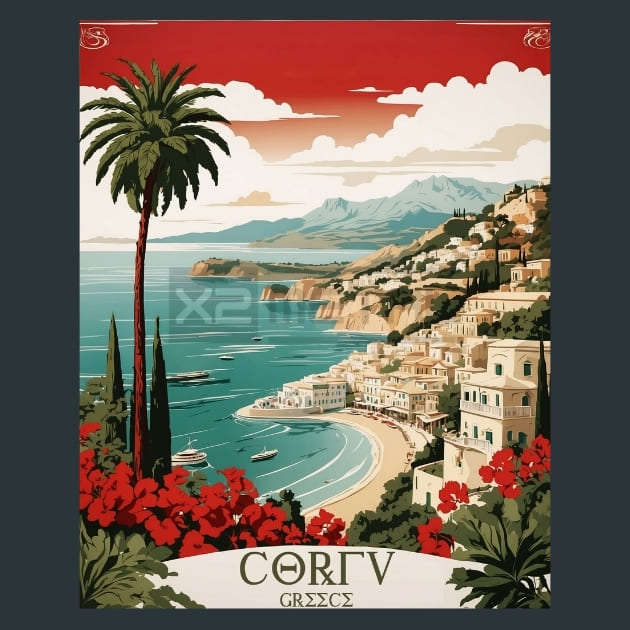 Corfu Greece Metal Prints Posters and Mouse Pads