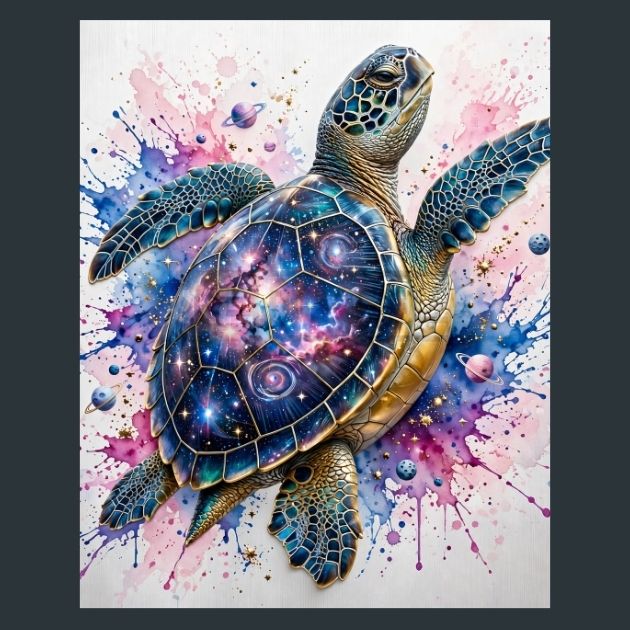 Cosmic-Turtle-2-Metal-Print