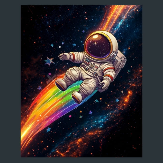 Cosmic Astronaut 26 Metal Wall Art and Desktop Mouse Pad by X2Metal