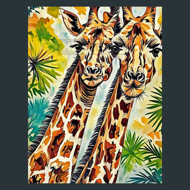 Cosmic Gaze Giraffe – Metal Print &amp; Mouse Pad | ChromaLuxe | Made in Iowa USA