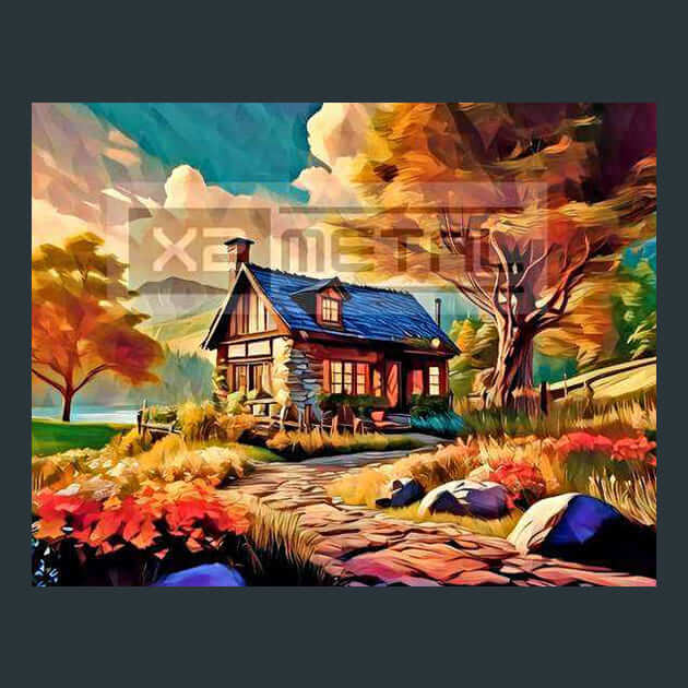 Cottage Retreat Metal Wall Art and Desktop Mouse Pad by X2Metal