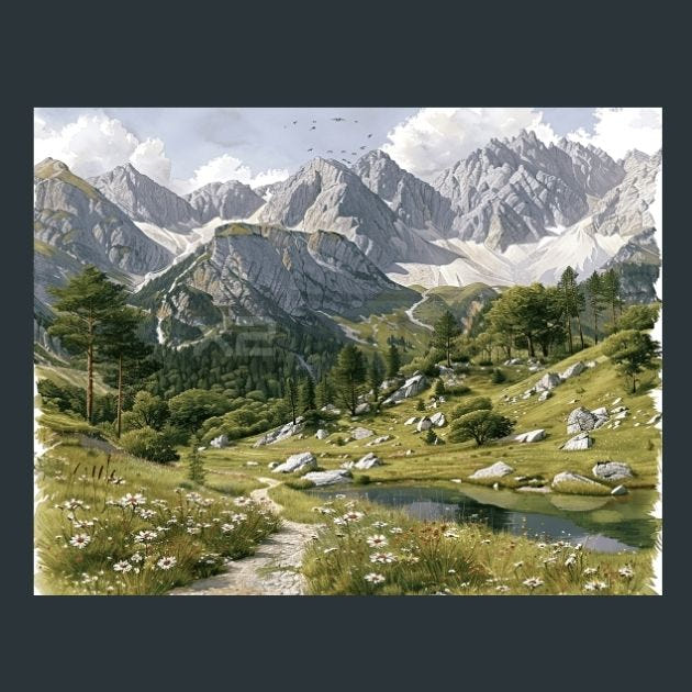 Country side Bliss 12 Metal Wall Art and Desktop Mouse Pad by X2Metal