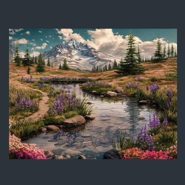 Country side Bliss 2 Metal Wall Art and Desktop Mouse Pad by X2Metal