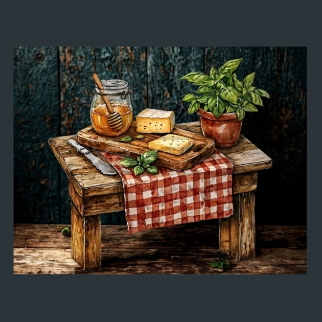 Country Kitchen 17 Metal Wall Art and Desktop Mouse Pad by X2Metal