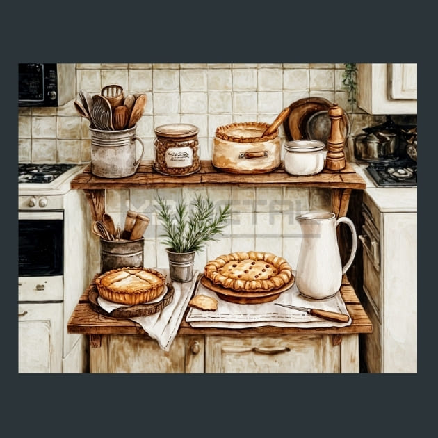 Country Kitchen 8 Metal Wall Art and Desktop Mouse Pad by X2Metal