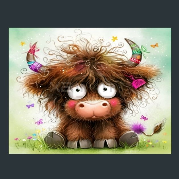 Cow Meadow 94 Metal Wall Art and Desktop Mouse Pad by X2Metal