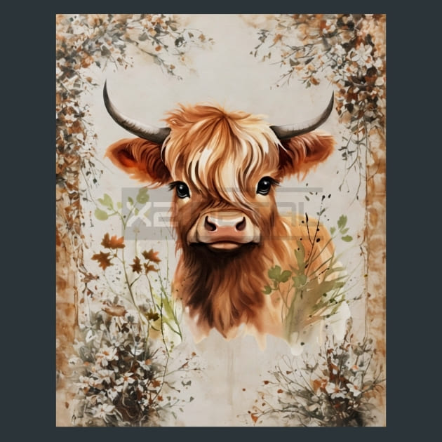 Cow 14 Metal Wall Art and Desktop Mouse Pad by X2Metal