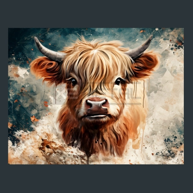Cow 17 Metal Wall Art and Desktop Mouse Pad by X2Metal