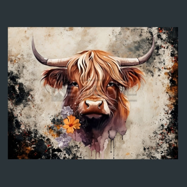 Cow 4 Metal Wall Art and Desktop Mouse Pad by X2Metal