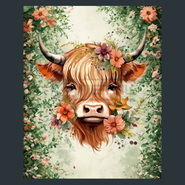 Cow 7 Metal Wall Art and Desktop Mouse Pad by X2Metal