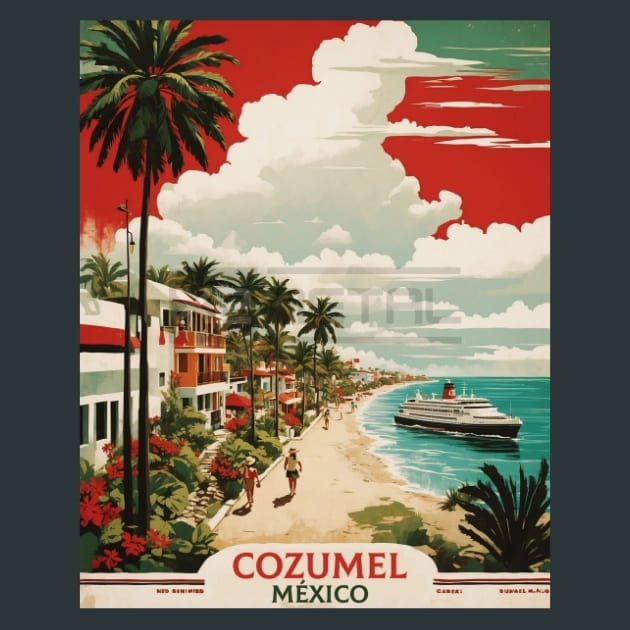 Cozumel Mexico Metal Prints Posters and Mouse Pads
