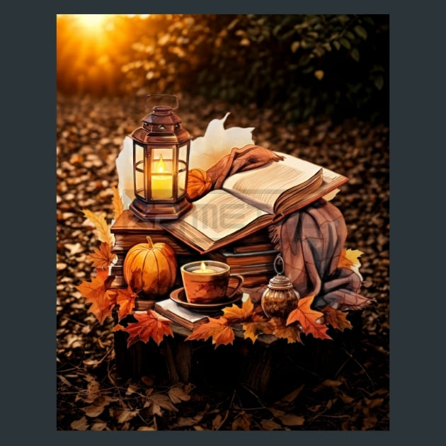 Cozy Autumn 38 Metal Wall Art and Desktop Mouse Pad by X2Metal