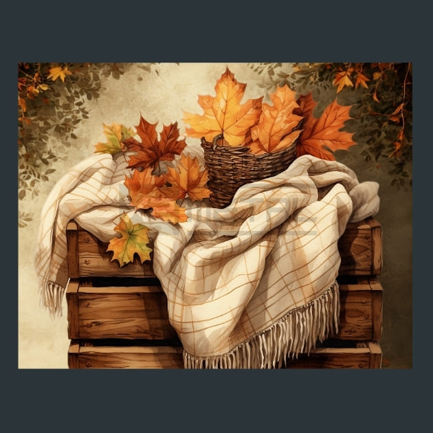 Cozy Autumn 40 Metal Wall Art and Desktop Mouse Pad by X2Metal