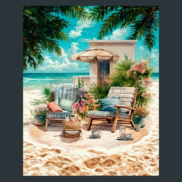 Cozy Summer 25 Metal Wall Art and Desktop Mouse Pad by X2Metal