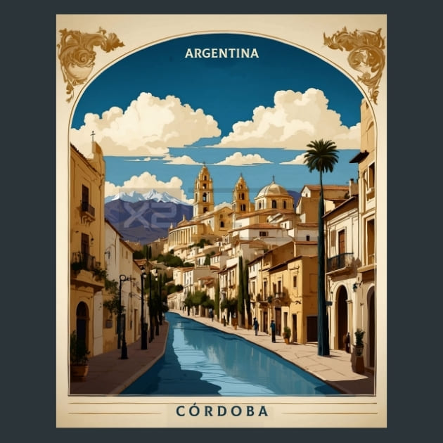 Crdoba Argentina Metal Wall Art and Desktop Mouse Pad by X2Metal