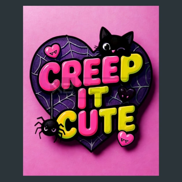 Creep It Cute Metal Wall Art and Desktop Mouse Pad by X2Metal