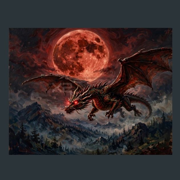 Crimson-Dragon-Metal-Print
