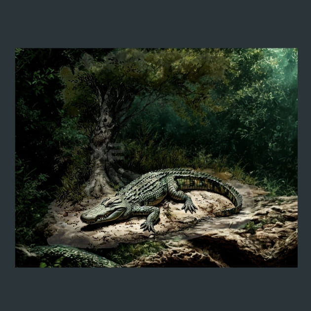 Crocodile-Kingdom-1-metal-prints-posters-mouse-pads
