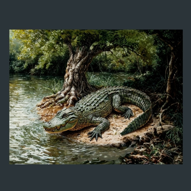 Crocodile-Kingdom-2-metal-prints-posters-mouse-pads