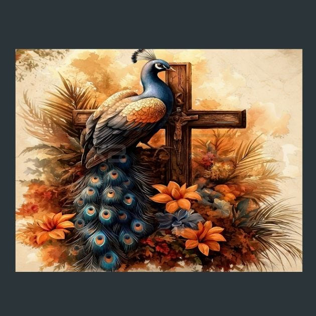 Cross Birds 17 Metal Wall Art and Desktop Mouse Pad by X2Metal