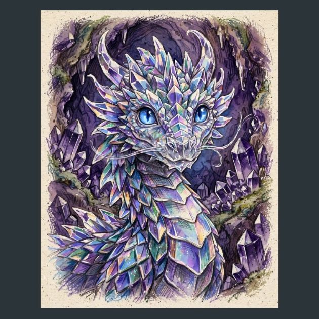 Crystal-Dragon-Metal-Print