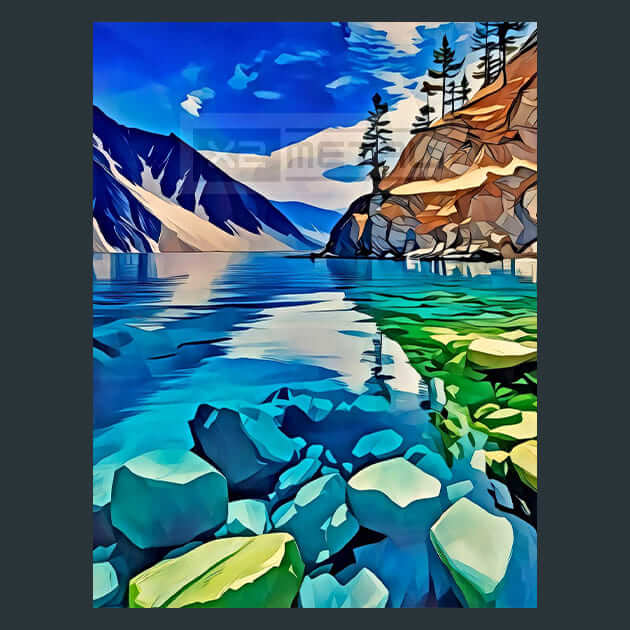 Crystal Clear Baikal Metal Wall Art and Desktop Mouse Pad by X2Metal