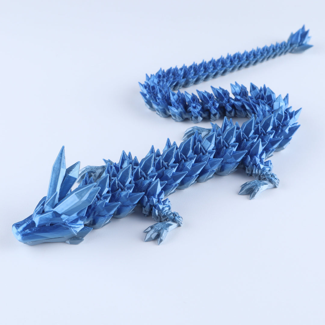 Blue dragon-like creature model on a white background