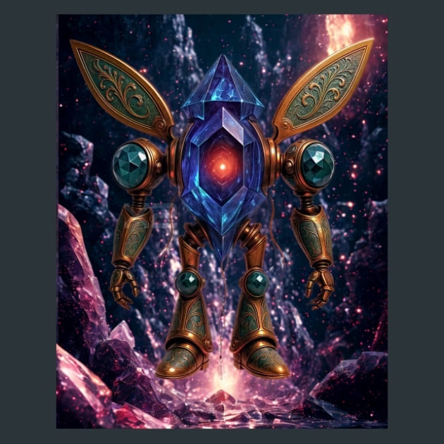 Crystal_Drone-Steampunk_metal_prints_posters_mouse_pads