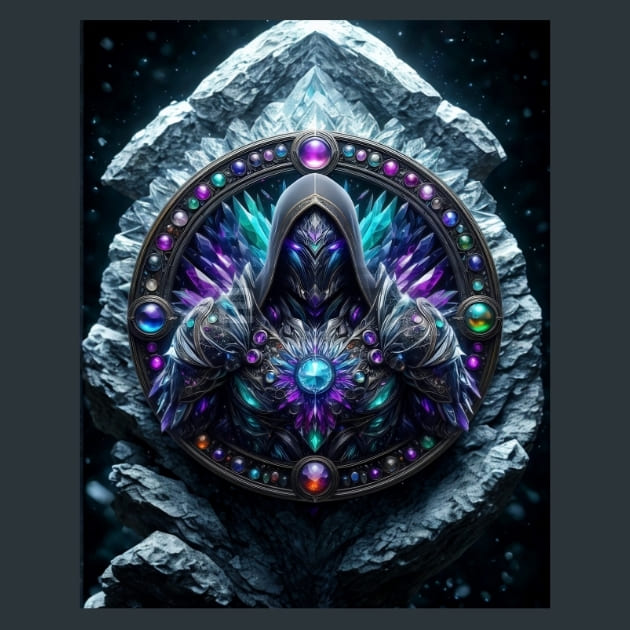 Crystal Elemental Avatar Metal Wall Art and Desktop Mouse Pad by X2Metal