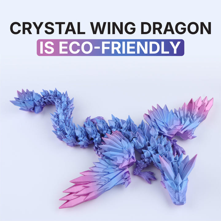 Crystal wing dragon toy with text &