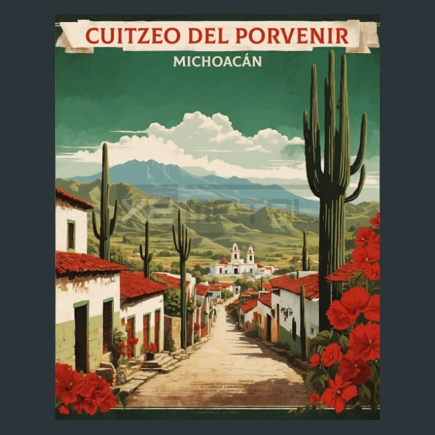 Cuitzeo del Porvenir Michoacn Mexico Metal Print Poster and Mouse Pad