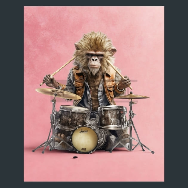 Curious Eyes Monkey Metal Wall Art and Desktop Mouse Pad by X2Metal