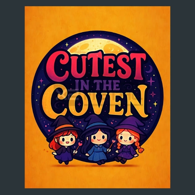 Cutest in the Coven Metal Wall Art and Desktop Mouse Pad by X2Metal