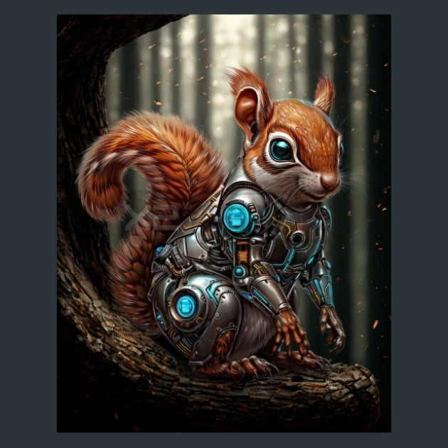 Cybernetic-Squirrel-metal-prints-posters-mouse-pads