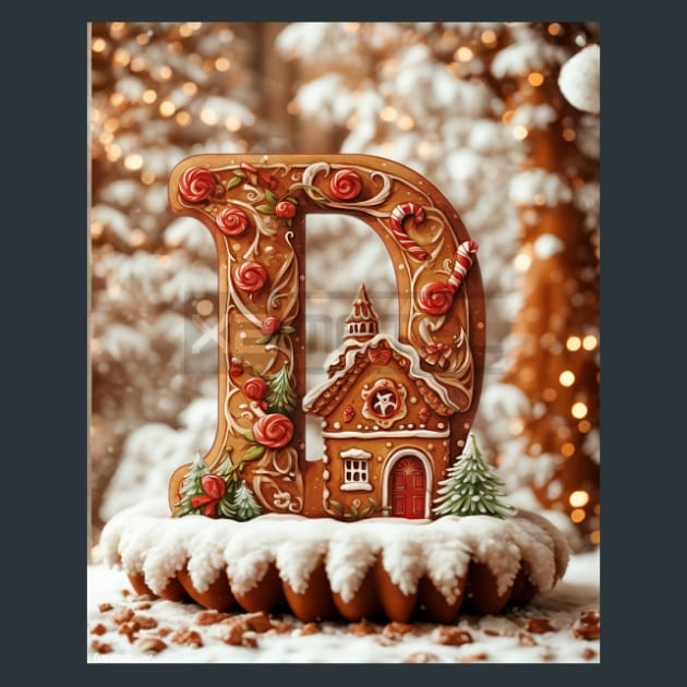 D1 Xmas Letters Metal Wall Art and Desktop Mouse Pad by X2Metal